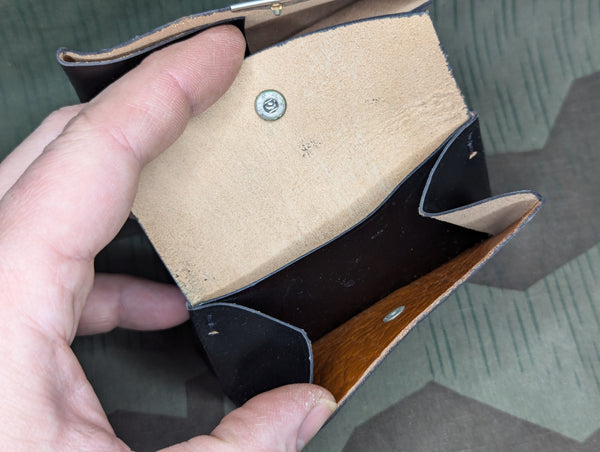 NOS German Black Wallet with Coin Purse
