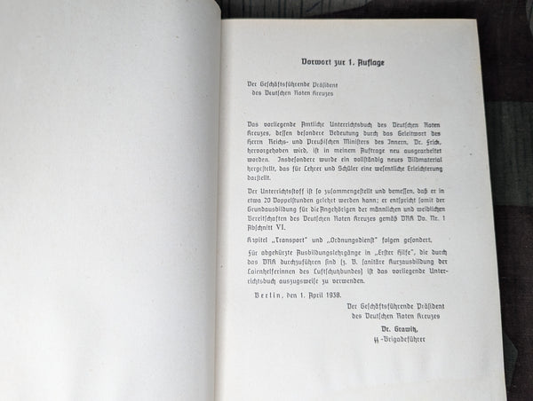 DRK Erste Hilfe First Aid Book 1939