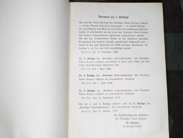 DRK Erste Hilfe First Aid Book 1939