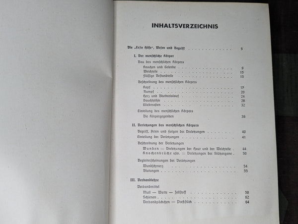 DRK Erste Hilfe First Aid Book 1939