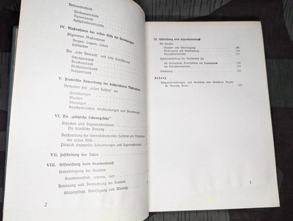 DRK Erste Hilfe First Aid Book 1939
