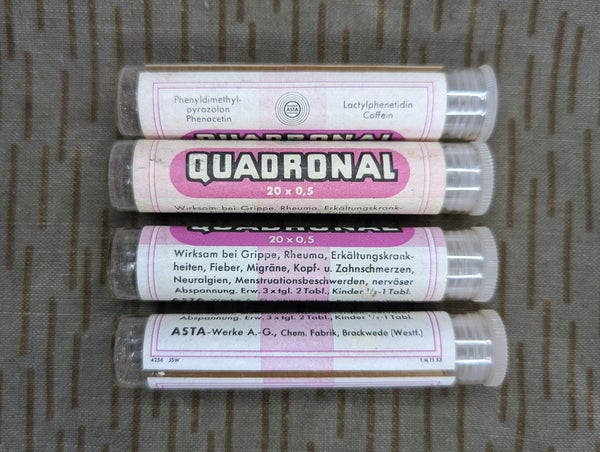 Lot of 5 Quadronal Medicine Tubes