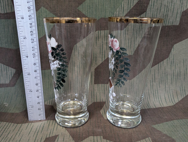 Bride and Groom German Wedding Glass Set