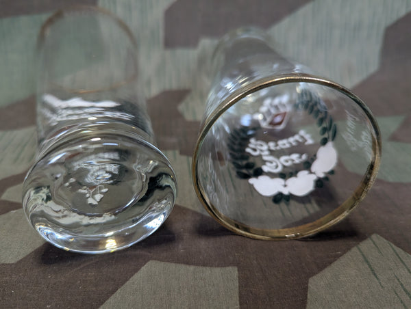 Bride and Groom German Wedding Glass Set