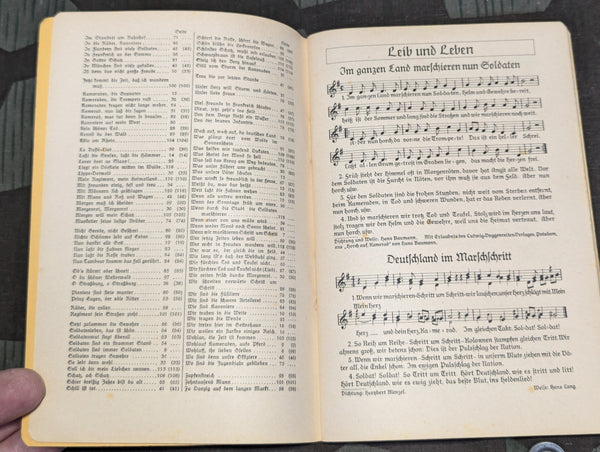 Song Book For Wehrmacht and Volk Soldaten Kameraden