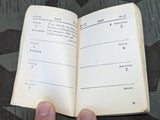 Wehrmacht 1945 Merkbuch Pocket Calendar Book AS-IS