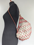 Red and Gray Net Backpack