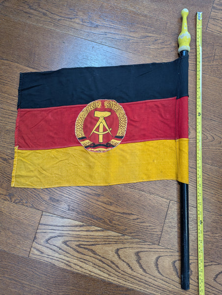 East German Flag on Pole