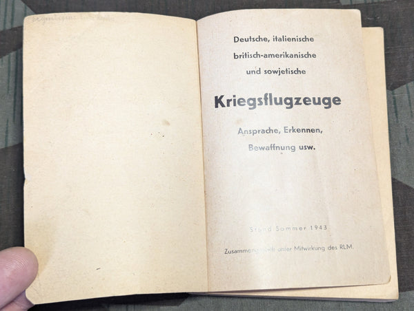 Kriegsflugzeuge Aircraft Identification Book 1943 AS-IS