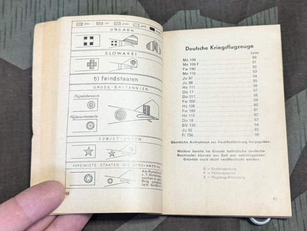 Kriegsflugzeuge Aircraft Identification Book 1943 AS-IS