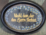 German Home Kitsch Decor Sign "Blessed is he who fears the Lord"