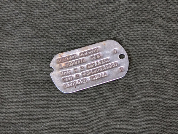 Bertie Sexton WAC Dogtag (Aviation Cadet)