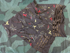 German Forest Animal / Hunting Novelty Print Scarf