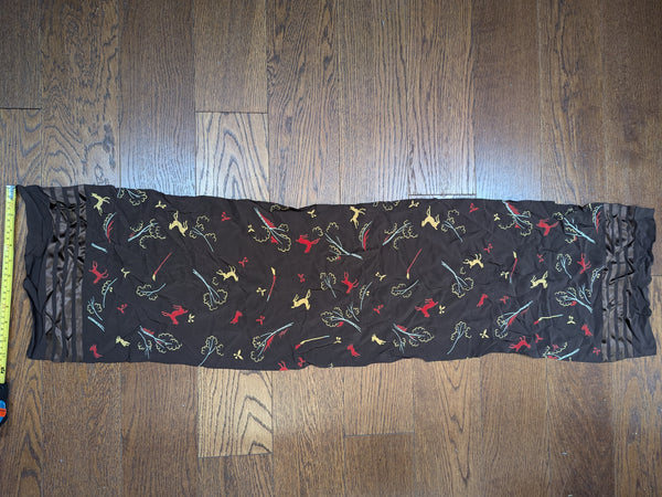 German Forest Animal / Hunting Novelty Print Scarf