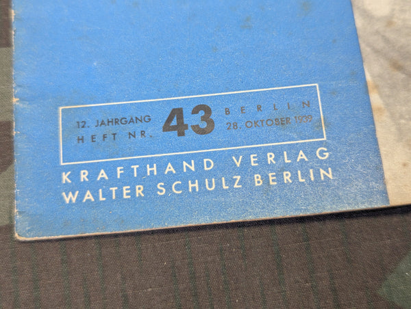 Kraftfahrzeug Handwerk Heft 43 28 Oktober 1939 Krafthand