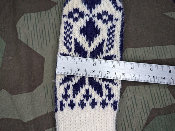 White and Blue Snowflake Mittens