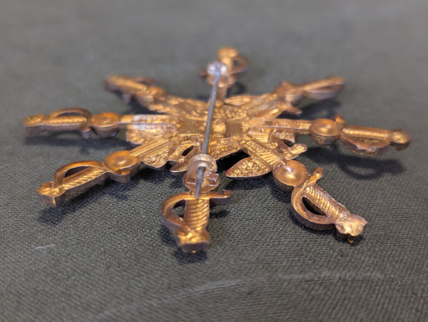 Celluloid Army Eagle and Sword Sweetheart Pin