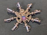 Celluloid Army Eagle and Sword Sweetheart Pin