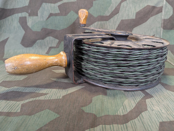 Large Wehrmacht Cable Reel 1940 with 2 Strand Wire