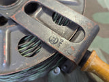 Large Wehrmacht Cable Reel 1940 with 2 Strand Wire