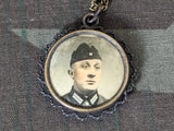German Soldier Sweetheart Photo Necklace
