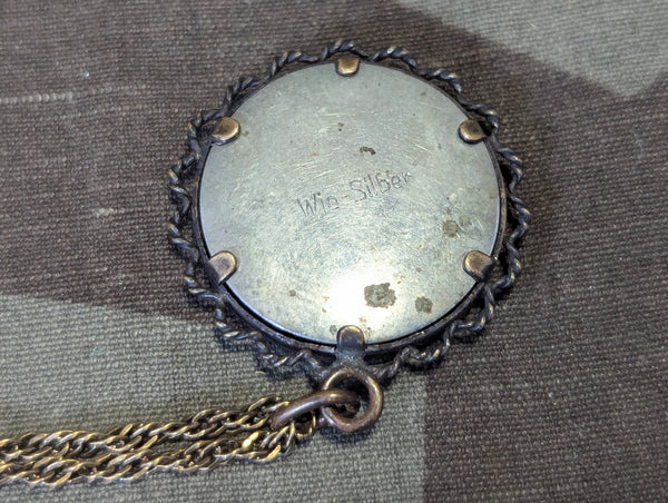 German Soldier Sweetheart Photo Necklace