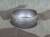 EM Handarbeit Neusilber Cuff Bracelet