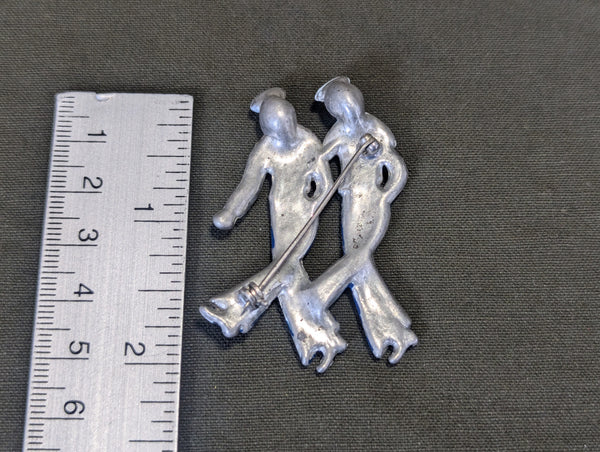 Rhinestone Navy Sailor Pin