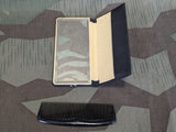 German Flower Pocket Comb and Mirror Set