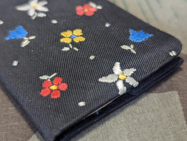 German Flower Pocket Comb and Mirror Set