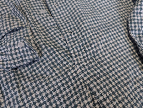 German Civilian Shirt Green and White Check 44" Chest