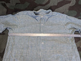 German Civilian Shirt Green and White Check 44" Chest
