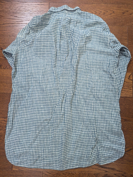 German Civilian Shirt Green and White Check 44" Chest