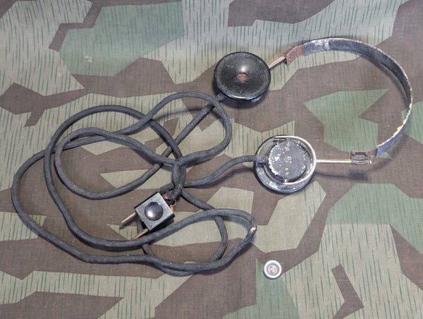 German Civilian Type Headset AS-IS WORKING