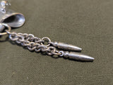 Sweetheart Bow Pin with Bullet Charms