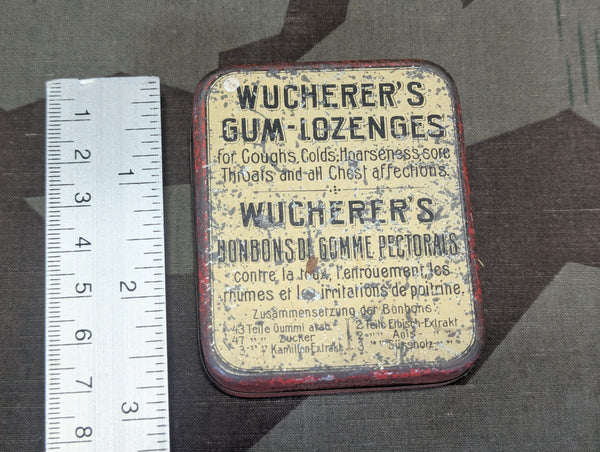 WWI German Gummy Cough Drops Tin Multi Lingual