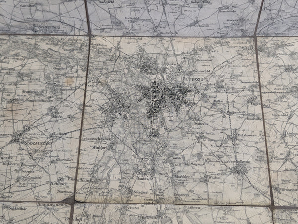 XIX 2 K.S. Armeekorps 1907 Fall Training Map Leipzig