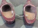 WWI Andenken Lille 1914-16 Tiny Wood Shoes Trench Art
