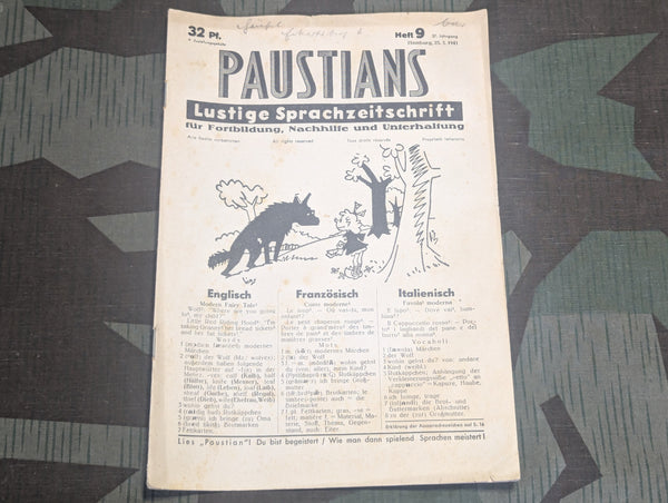 Paustians Lustige Sprachzeitschrift Funny Language Magazine Heft 9 March 1941