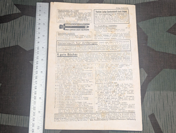 Paustians Lustige Sprachzeitschrift Funny Language Magazine Heft 9 March 1941