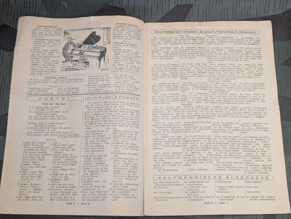 Paustians Lustige Sprachzeitschrift Funny Language Magazine Heft 9 March 1941