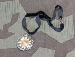Edelweiss Flower Velvet Necklace