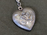 Army Air Corps Puffy Heart Sweetheart Pin Sterling