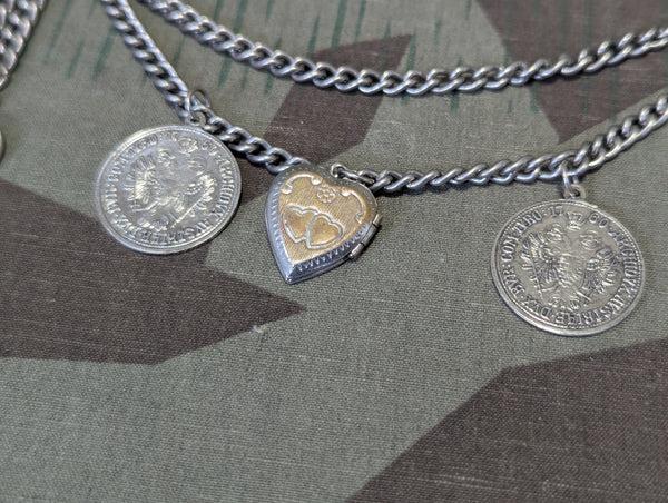 Charivari Dirndl Tracht Button Chain with Locket