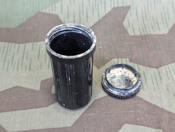 Black Bakelite Shaving Soap Container