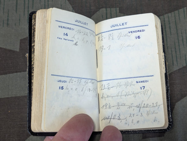 1943 French Calendar Diary from a German Soldier