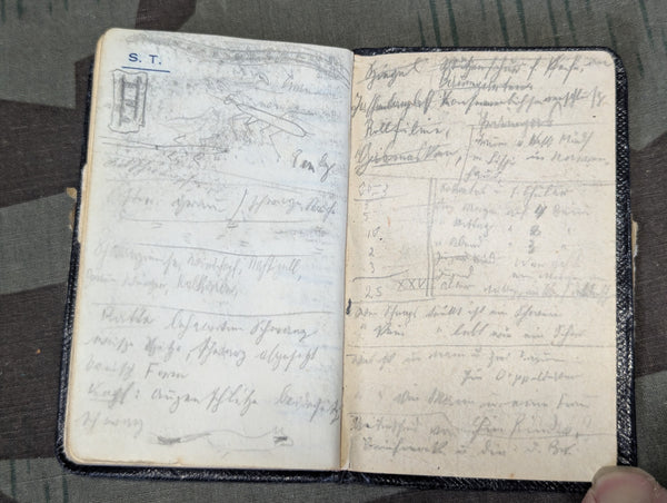 1943 French Calendar Diary from a German Soldier