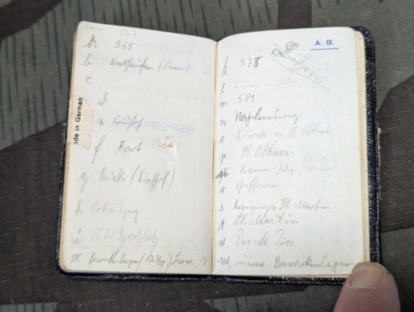1943 French Calendar Diary from a German Soldier