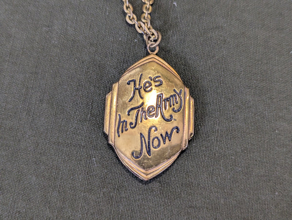 Sweetheart Locket Necklace He's In The Army Now