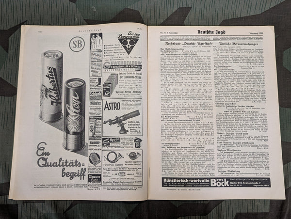 Deutsche Jagd Hunting Magazine 3 November 1939 Nr.31